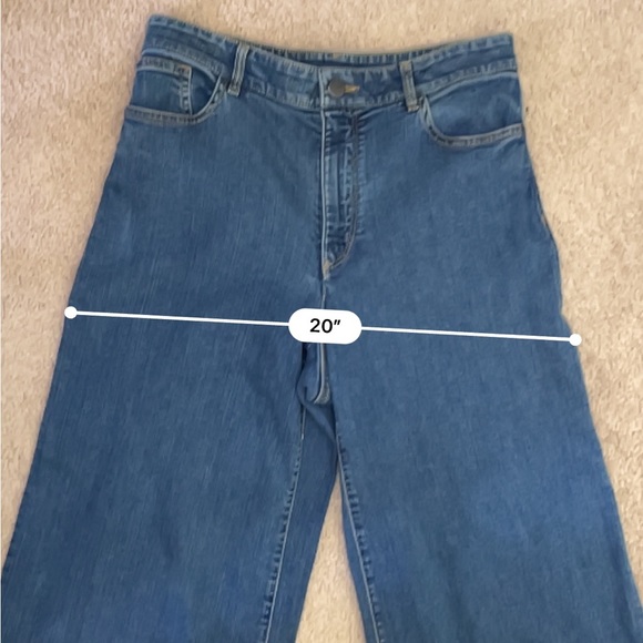 Alice + Olivia Beta Wide Leg Embroidered Gaucho Denim Jeans in SIZE 30 / 10 - Picture 12 of 14